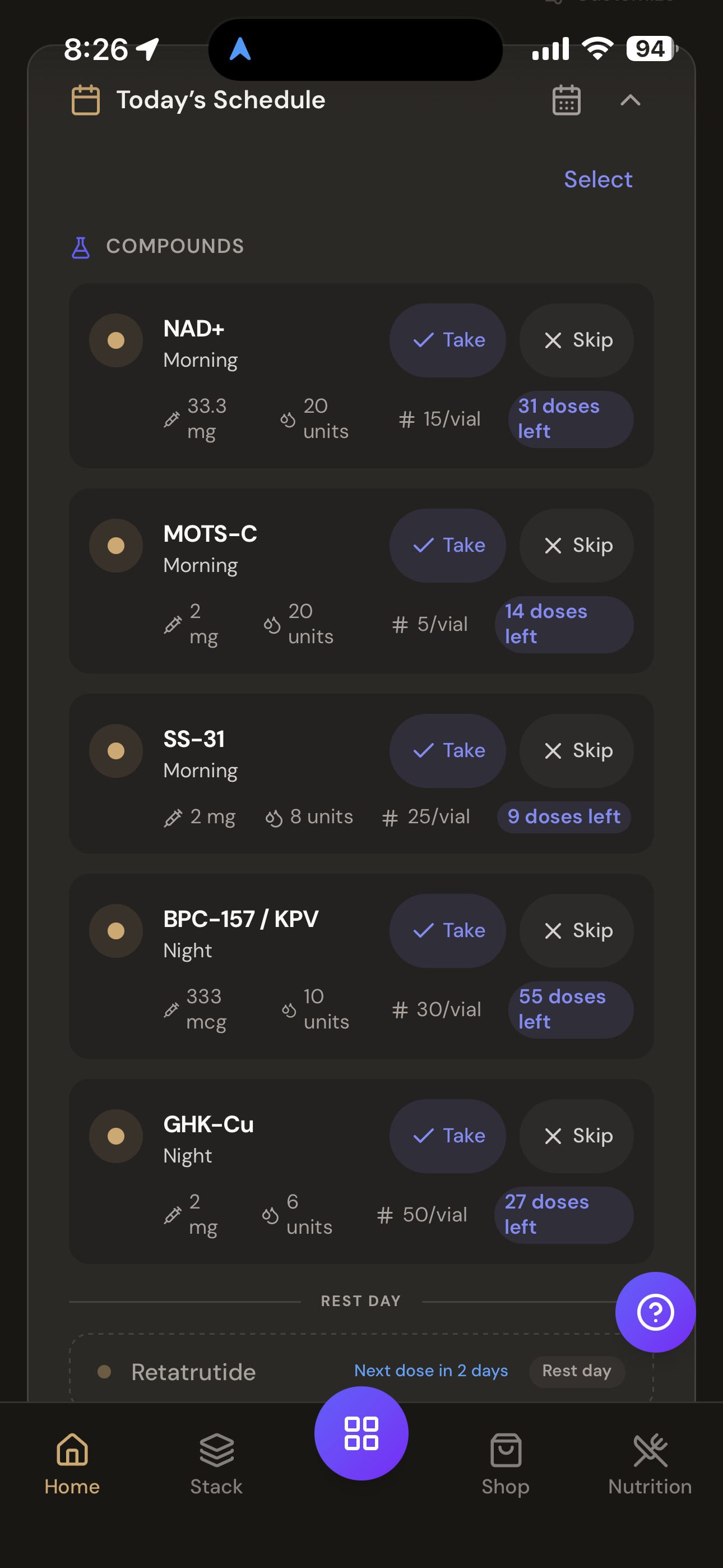 Today's Schedule 1